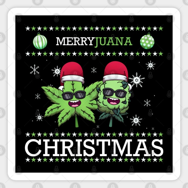 Cool Merryjuana Christmas Magnet by TheMaskedTooner